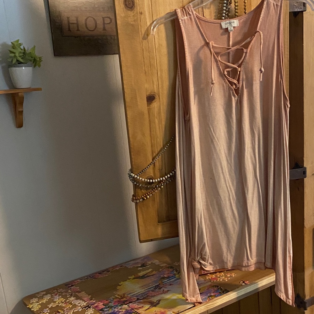 Umgee Pink Sleeveless Top